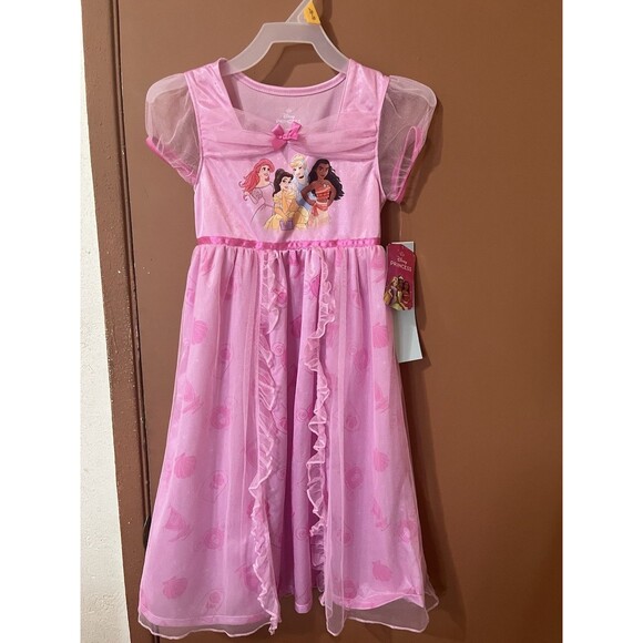 Sleeping Beauty Princess Toddler Girl's Fancy Pink Tulle Nightgown pijama playdr - Picture 1 of 12